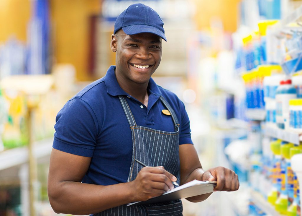Worker at major grocery store chain happy with his job